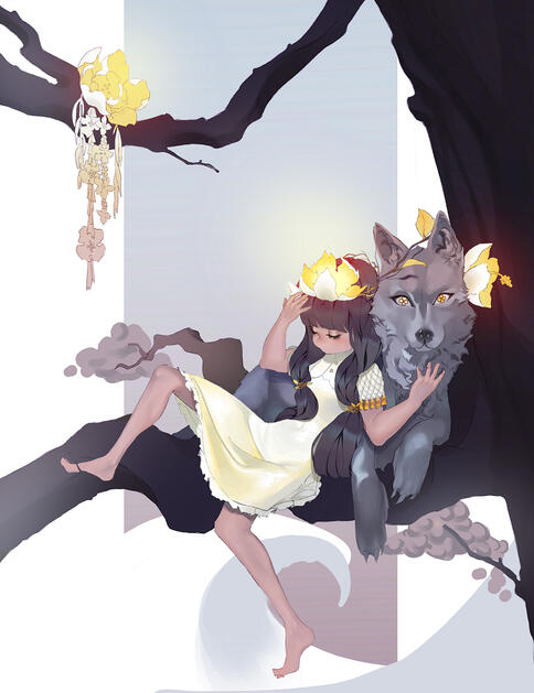 Full Body + Background + Animal