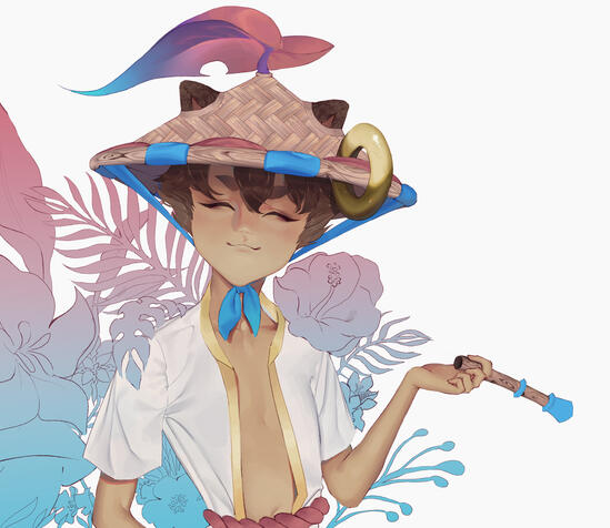 Waist + Simple Background